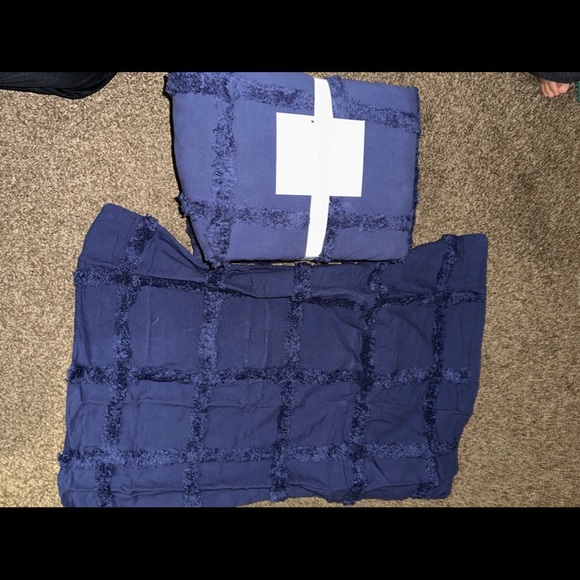 pottery barn kids reese candlewick organic duvet cover and pillow - Picture 1 of 4